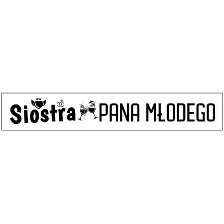 Szarfa CZERWONA Ślub Siostra Pana Młodego